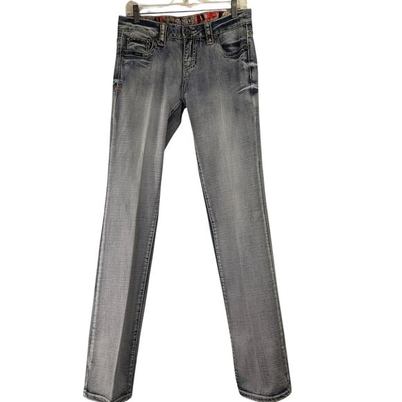 Adiktd Embellished Starched Bootcut Long Jeans Size 8 / 30 x 36 Length - Picture 1 of 9